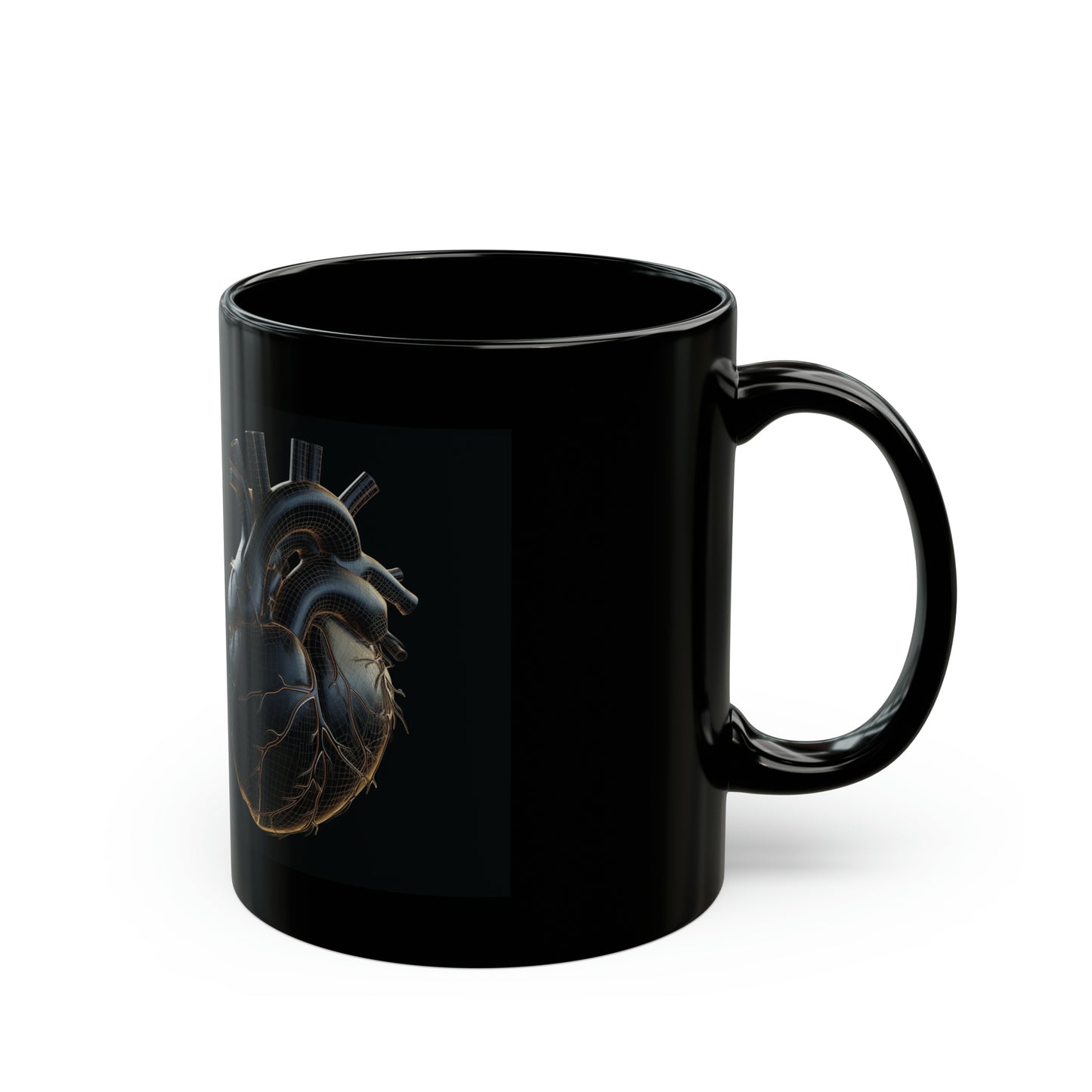 Dark Heart 11oz Black Mug