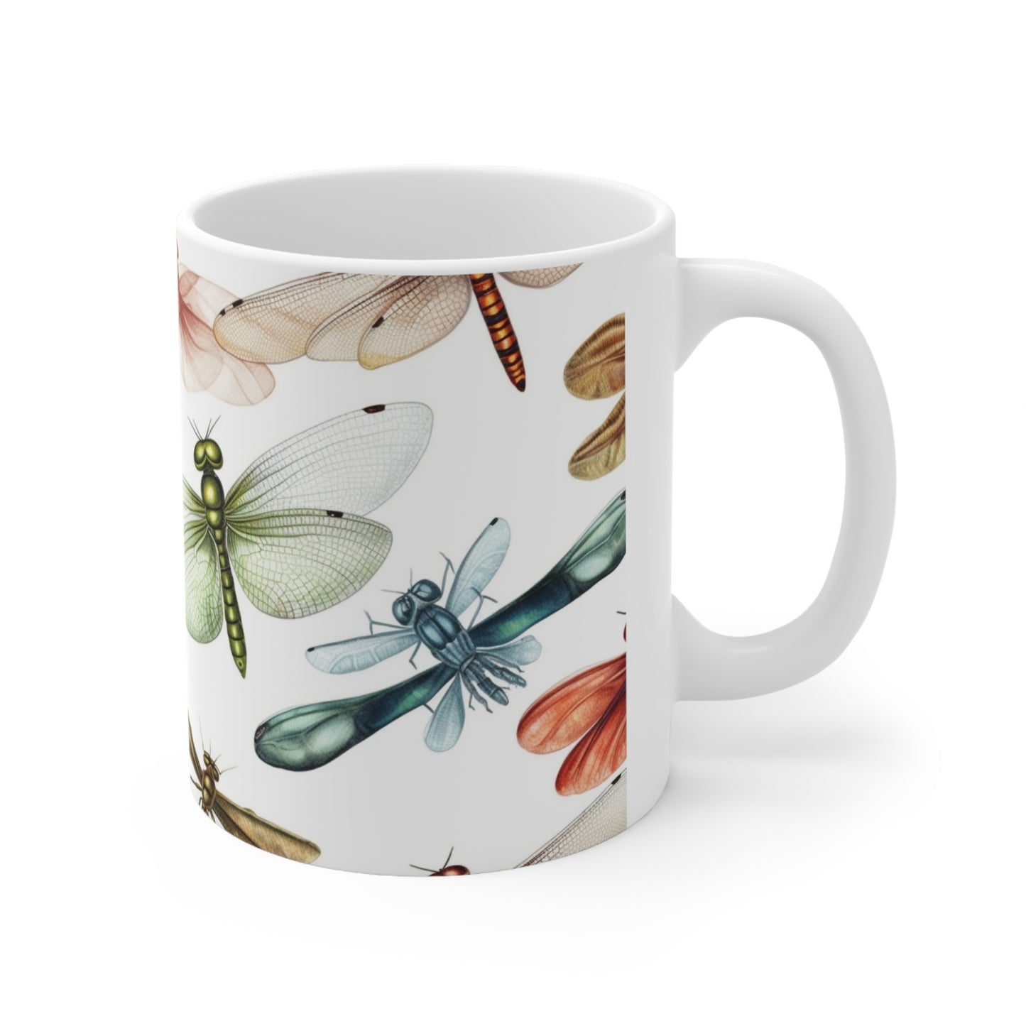 Dragonfly Print Ceramic Mug 11oz