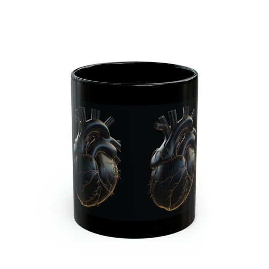 Dark Heart 11oz Black Mug