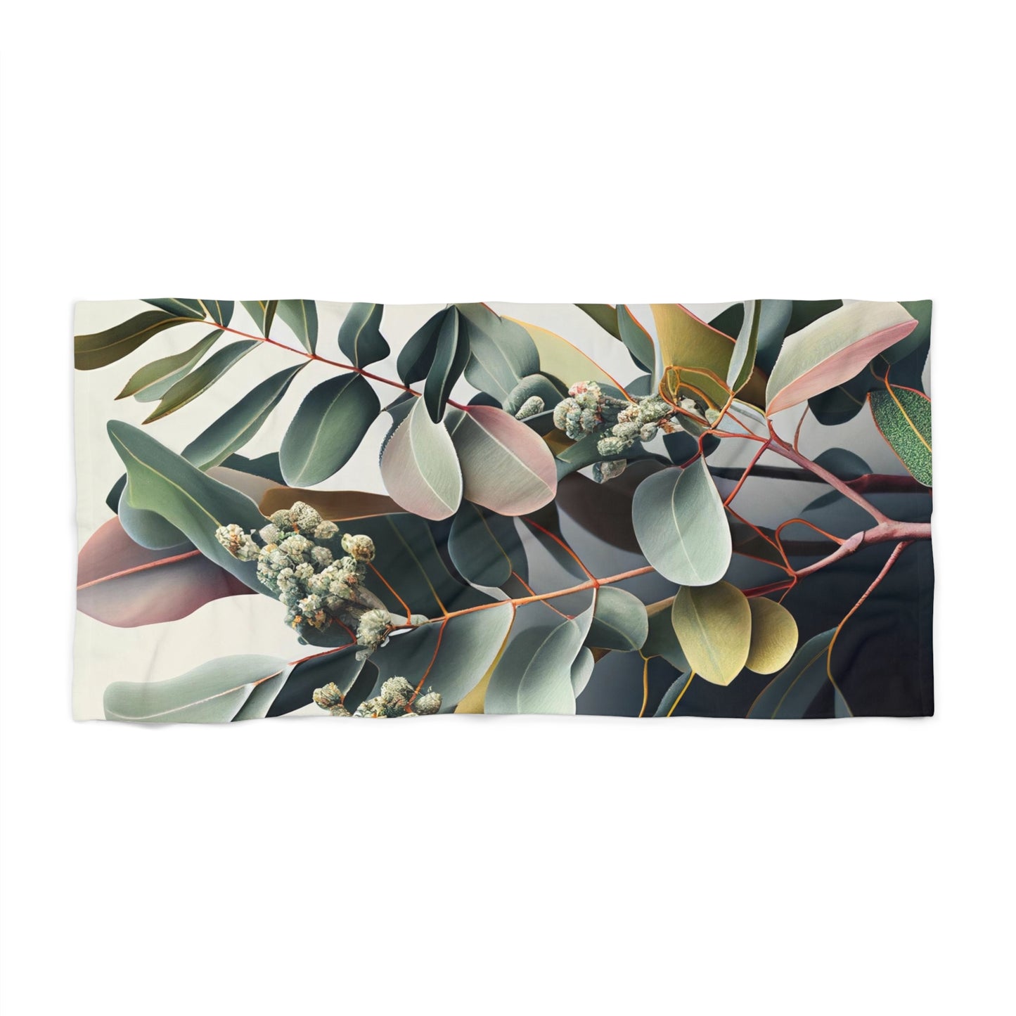 Eucalyptus Print Beach Towel