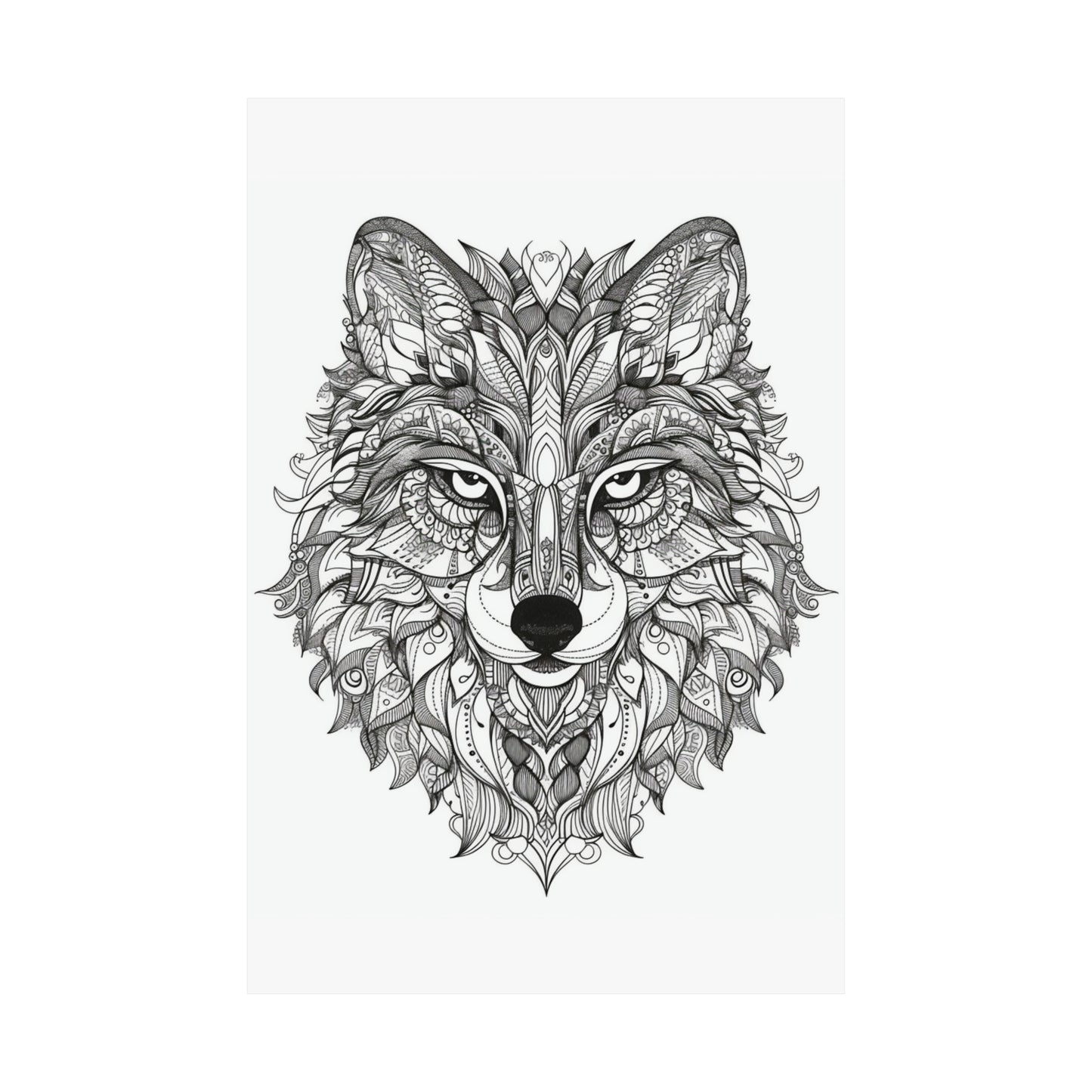 Wolf Print Premium Matte Vertical Posters