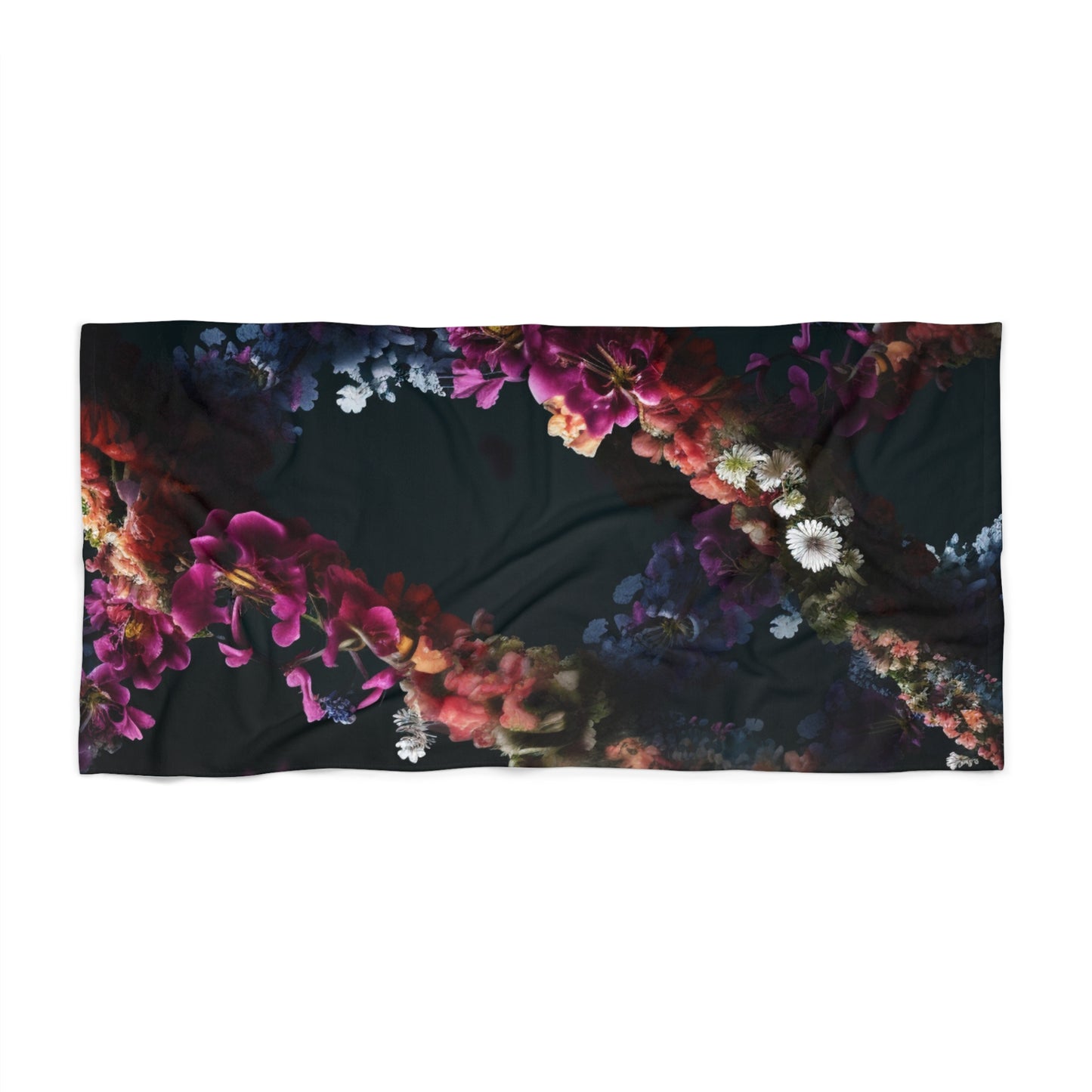 Flower Pillars Print Beach Towel