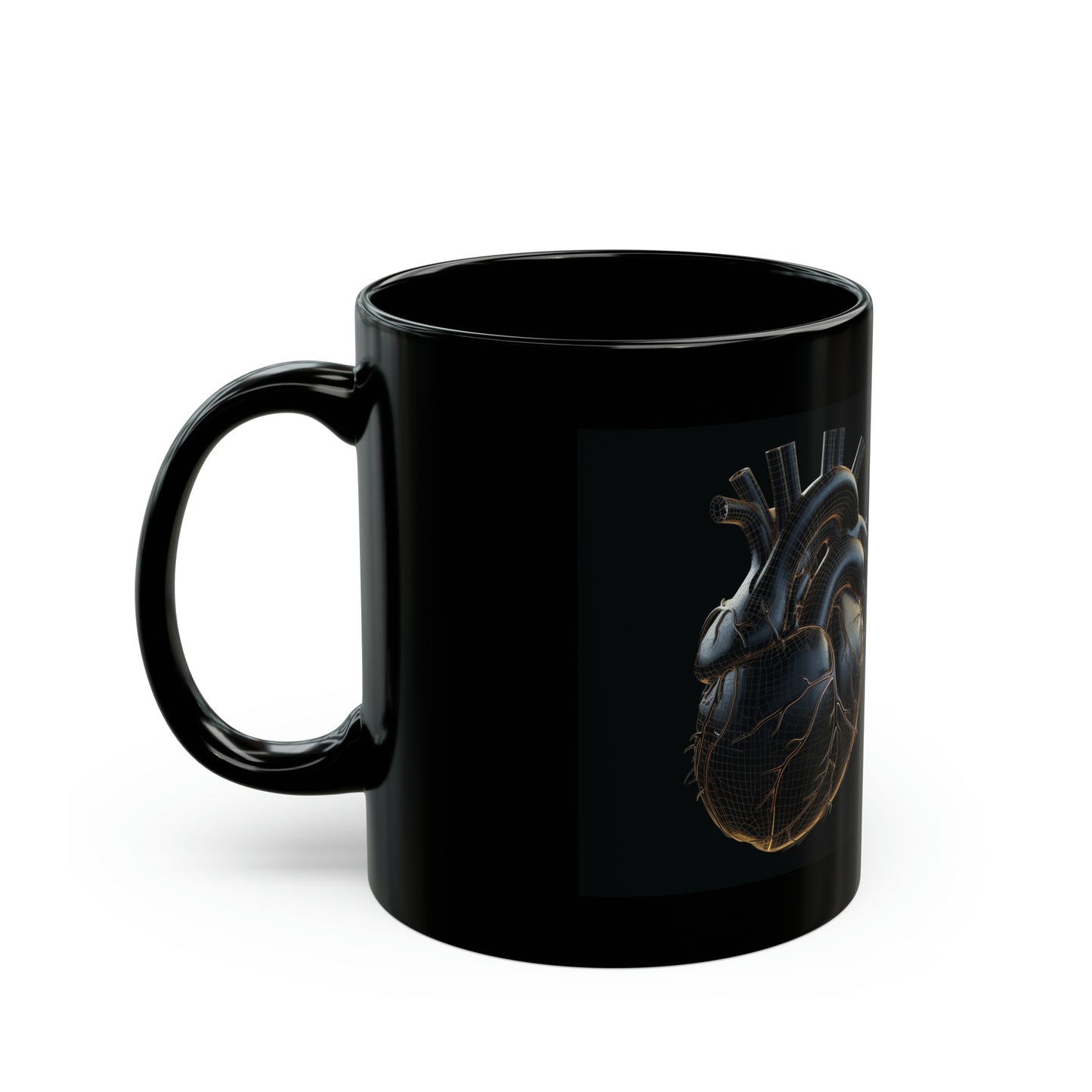 Dark Heart 11oz Black Mug