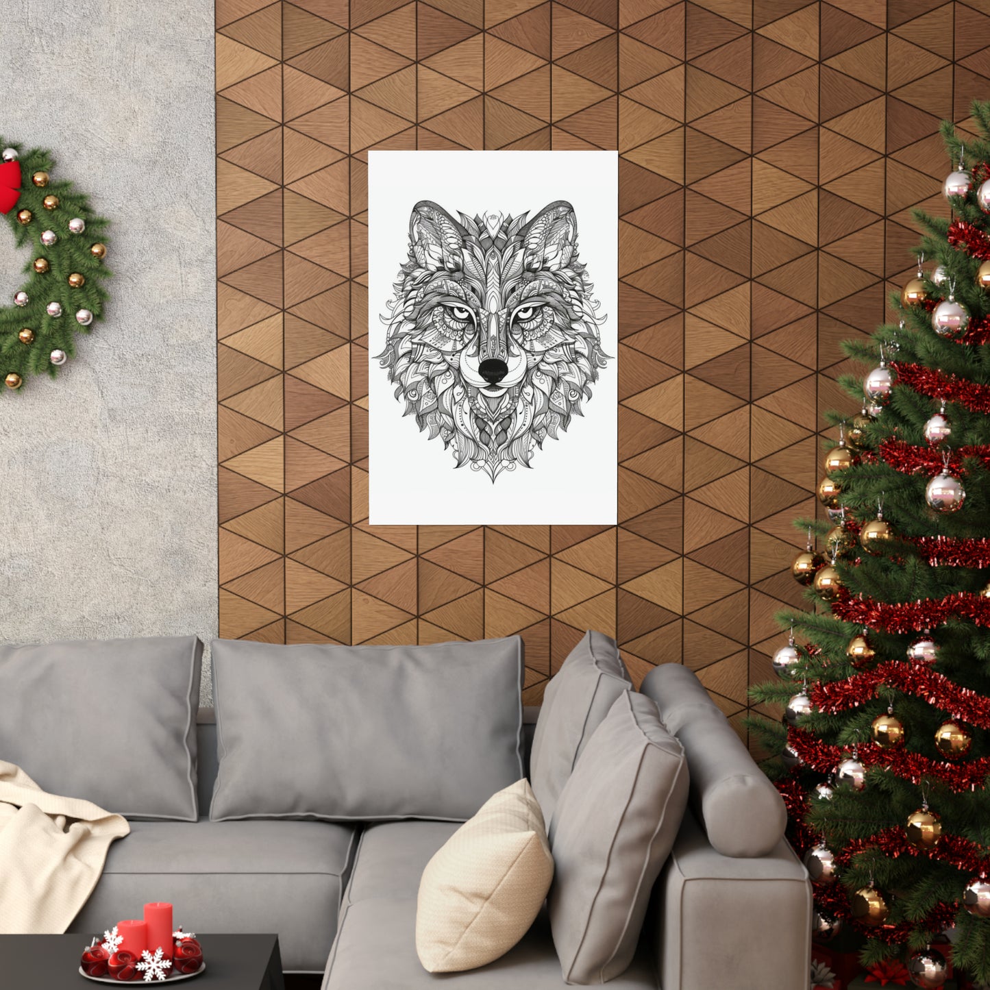 Wolf Print Premium Matte Vertical Posters