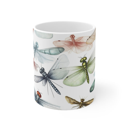 Dragonfly Print Ceramic Mug 11oz